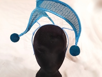 For Sale: SALE Aqua Blue Sculptured Headpiece 