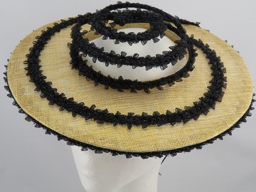 For Sale: Senorita Swirl - Black and Gold Boater