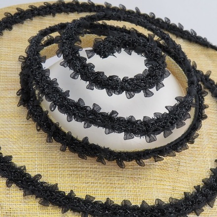 Senorita Swirl - Black and Gold Boater