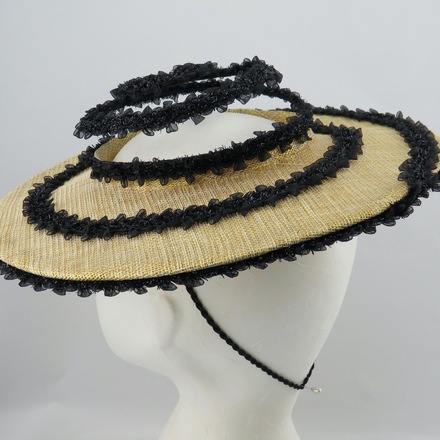 Senorita Swirl - Black and Gold Boater