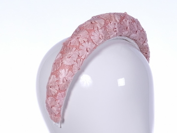 For Sale: Pink Flower Vintage Straw Headband.