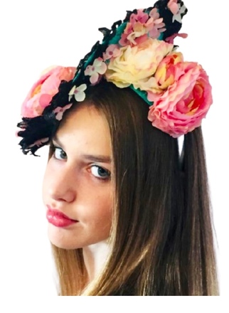Green Flower Hat 