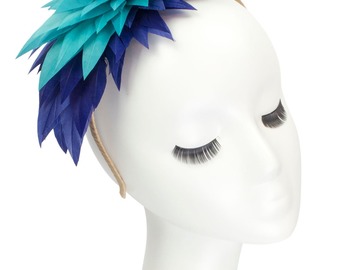 For Sale: SAPPHIRE - Lotus Feather Flower Headband