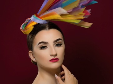 For Sale: RAINBOW - Knotted Crinoline Headpiece