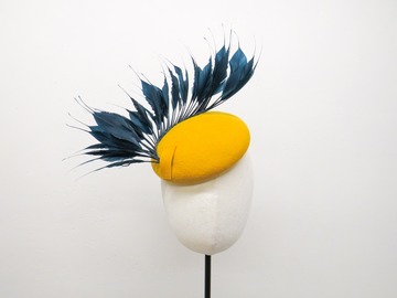 For Sale: Mustard and teal pillbox