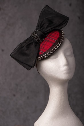 Red Tartan with Bow and chains