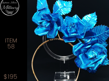 For Sale: Item 58 - Blue Metallic Headband