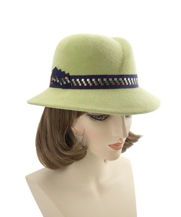 Light Green Sloped Fedora