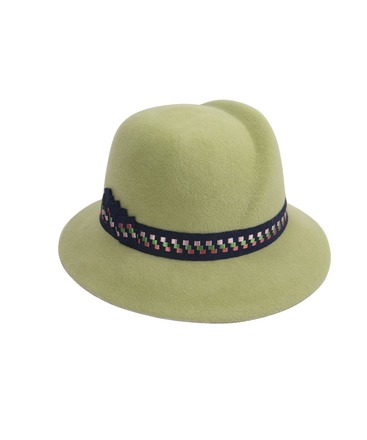 Light Green Sloped Fedora