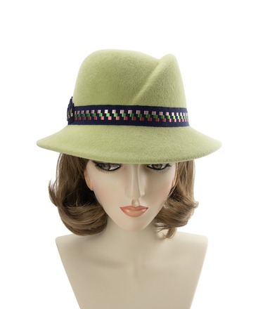Light Green Sloped Fedora