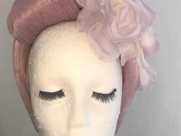 For Sale: Heather silk abaca turban