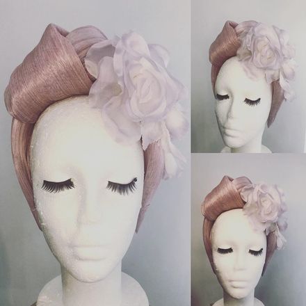 Heather silk abaca turban