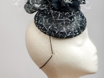 For Sale: Navy and White Elegant Headpiece.