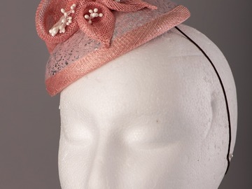 For Sale: Dusky pink and silver Lily Headpiece.