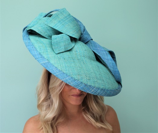 Blue Wide brim hat 