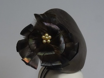 For Sale: Gunmetal Leather headpiece