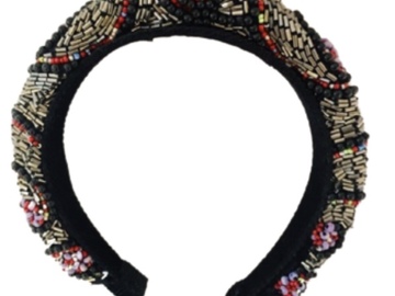 For Sale: Black Beaded Headband 