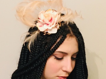 For Sale: Peach Flower Fascinator 