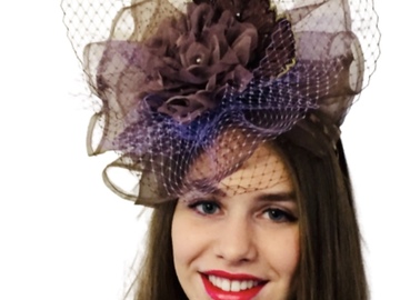 For Sale: Taupe Percher Flower Fascinator
