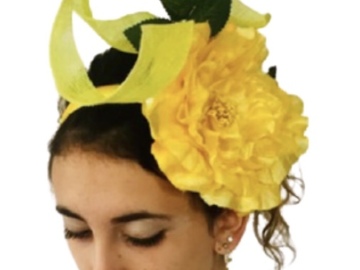 For Sale: Yellow Flower Fascinator