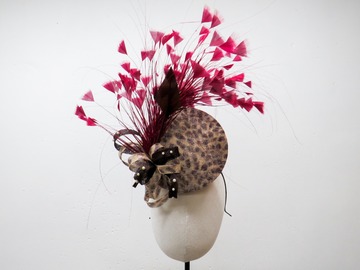 For Sale: Leopard and wine percher headpiece 