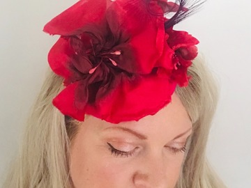 For Sale: Pink and red poppy hat 