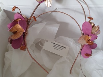 For Sale: Pink and rose gold headband