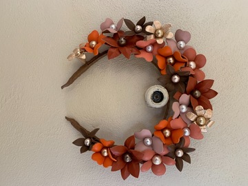 For Rent: Floral leather headband 