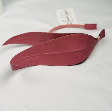 Lauder Taylor Millinery | Pink Leather Feather Headband