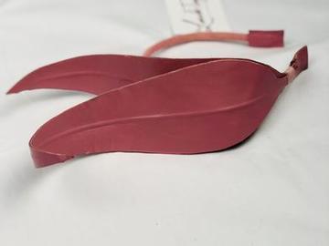 For Sale: Lauder Taylor Millinery | Pink Leather Feather Headband