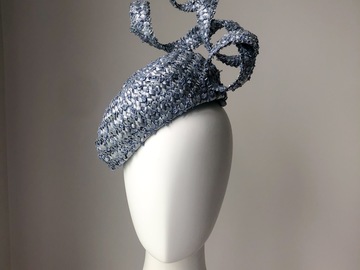 For Sale: Blue straw braid beret