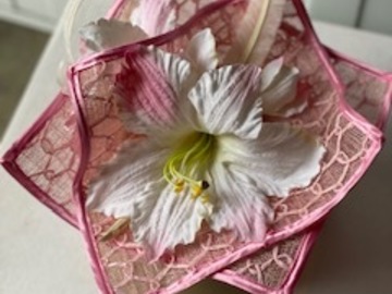 For Sale: Pink Fascinator with white flower