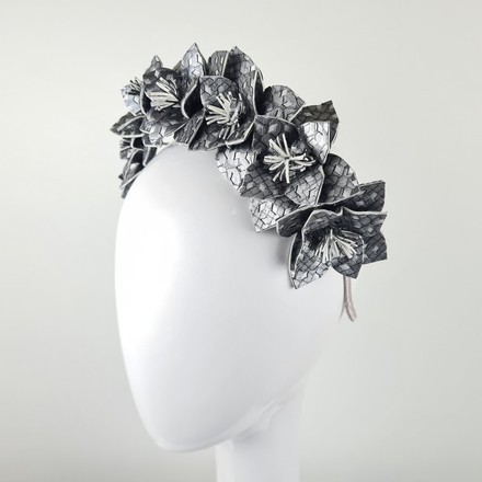 Silver Floral Headband Crown - Sacha