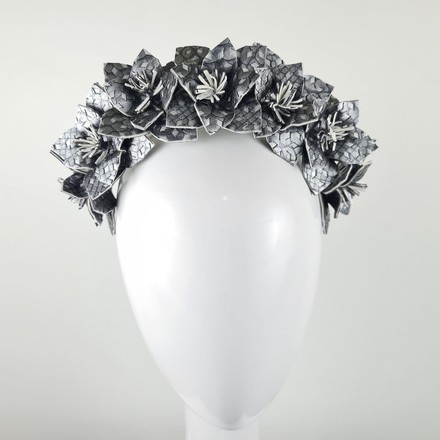 Silver Floral Headband Crown - Sacha