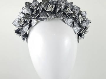 For Sale: Silver Floral Headband Crown - Sacha