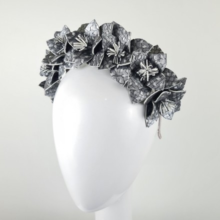 Silver Floral Headband Crown - Sacha