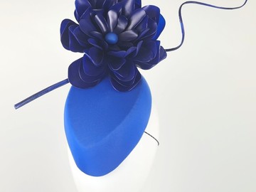 For Sale: Blue Floral Fascinator Hat - Eliana