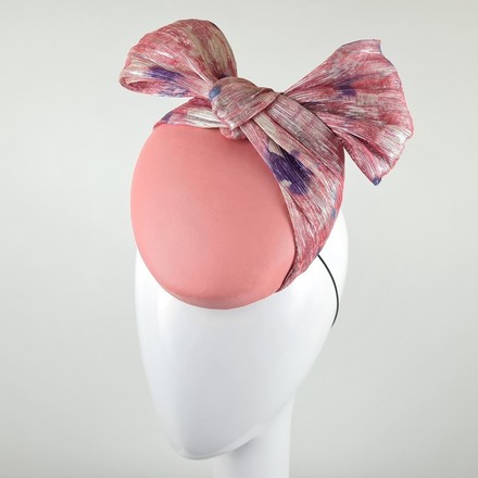 Pink Leather Cocktail Hat - Rebeca