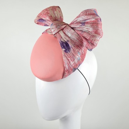 Pink Leather Cocktail Hat - Rebeca