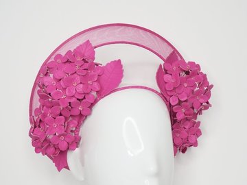 For Sale: Perfectly pink- Hydrangea wired Halo headpiece