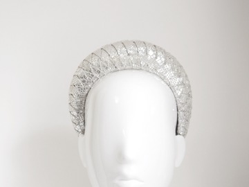 For Sale: Mia - Leather 3D Halo Silver snake