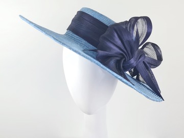 For Sale: Blue Wide Brimmed Hat - Luciana