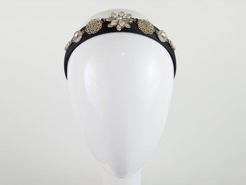 For Sale: JULIETA - BLACK & SILVER JEWELLED HEADBAND