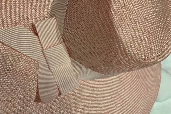 Millinery Jill pale pink Riviera large boater