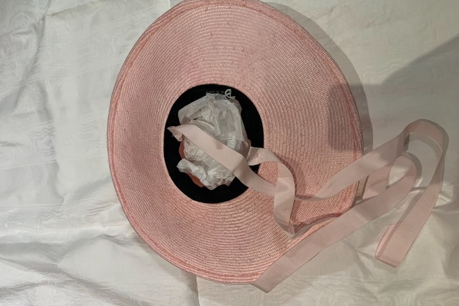 Millinery Jill pale pink Riviera large boater