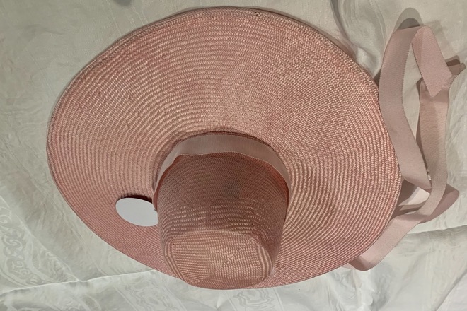 Millinery Jill pale pink Riviera large boater