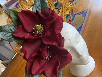For Sale: Burgundy Flower Crown Halo