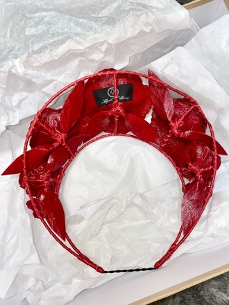 Red Roses Halo Fascinator