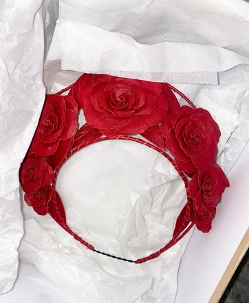 Red Roses Halo Fascinator