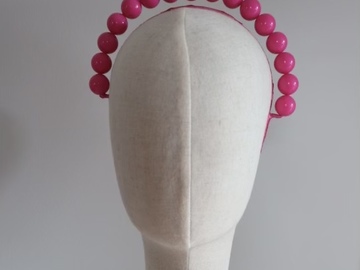 For Sale: Beaded Headband in Hot Pink